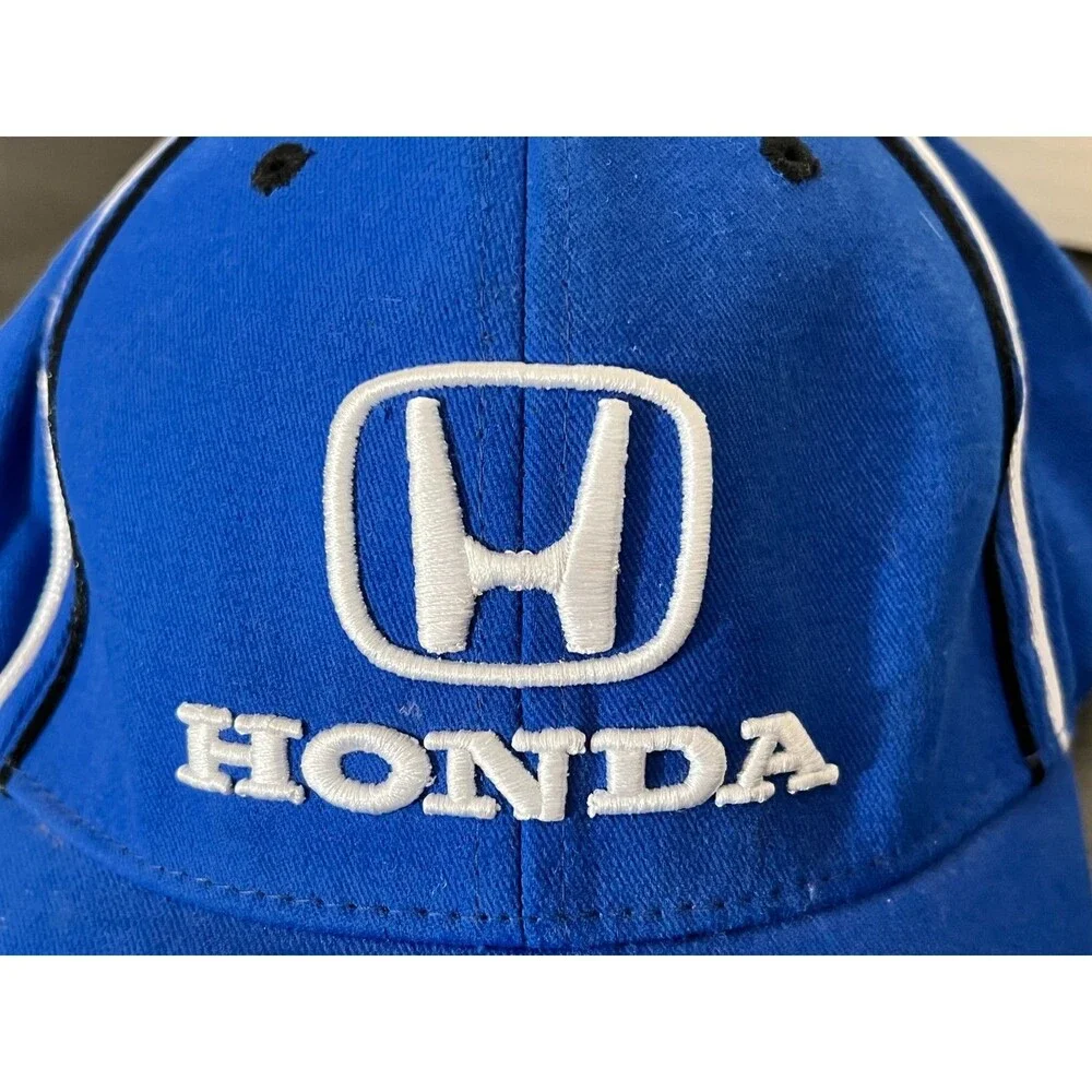 Honda SpeedGear Racing Hat Cap Blue Black Embroidered One Size Strapback Cotton